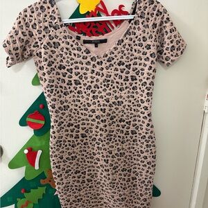 Guess Beige and Black Leopard Print Top